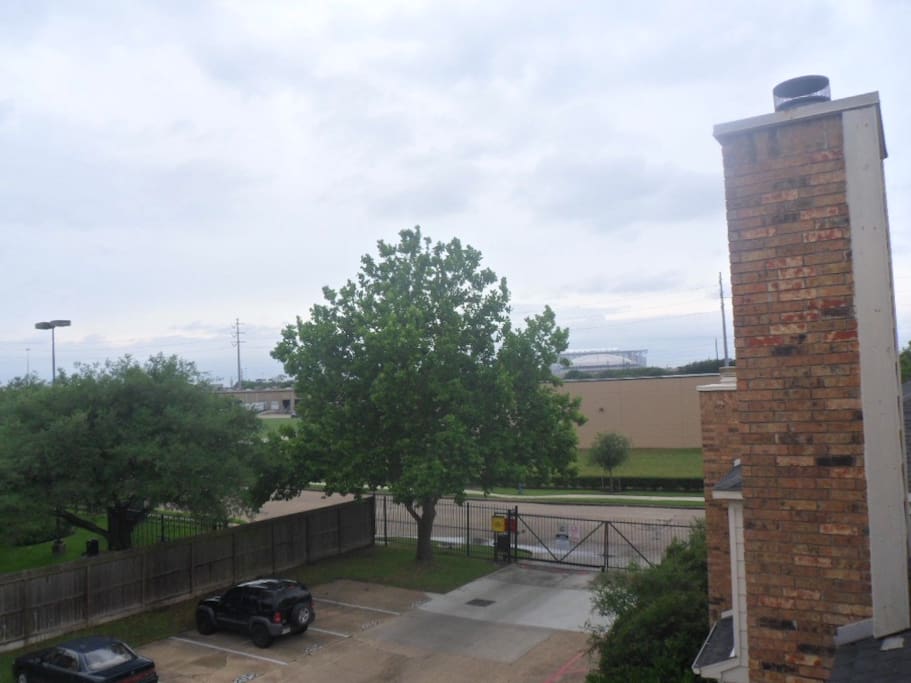 View of NRG from the patio.