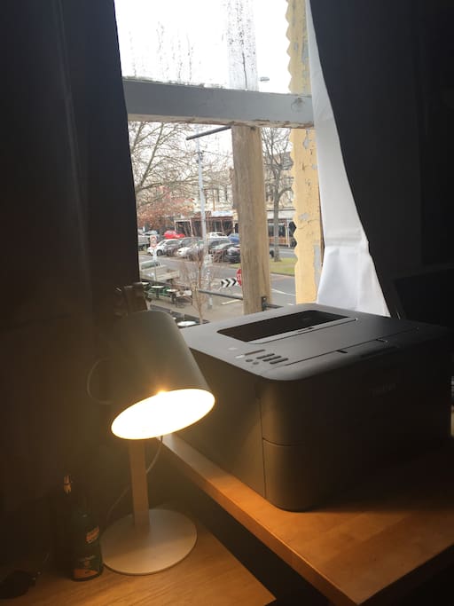 Your room overlooks Rathdowne Street (Carlton) and a nice cosy French cafe