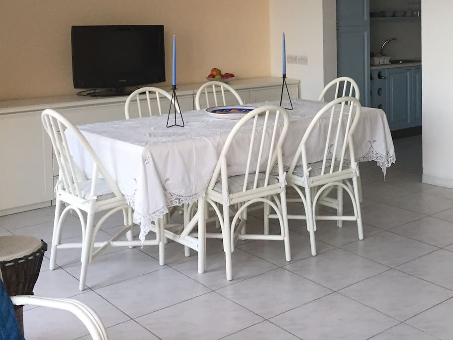 Dining Room over looking balcony and open sea views