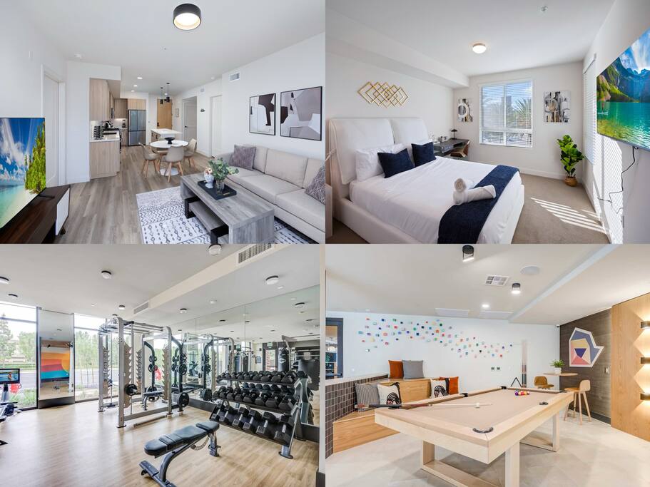 Modern 2B2B｜Central OC｜Pool & Spa｜TVs in Every BR