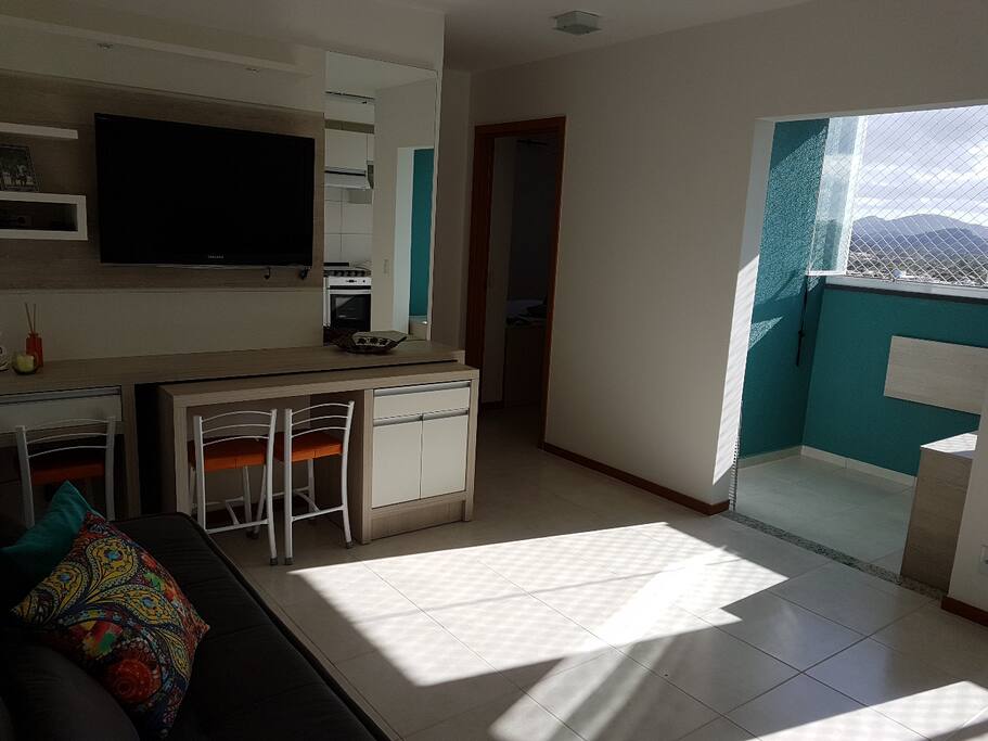 Sala e varanda integrada