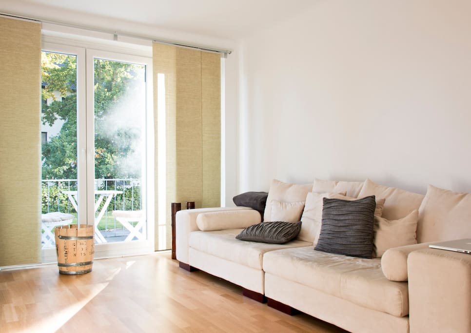 Wohnzimmer : Living room : balcony