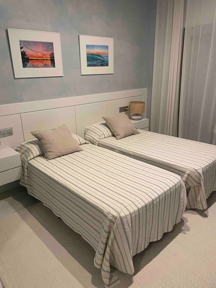 Configuración del dormitorio 4 con dos individuales
