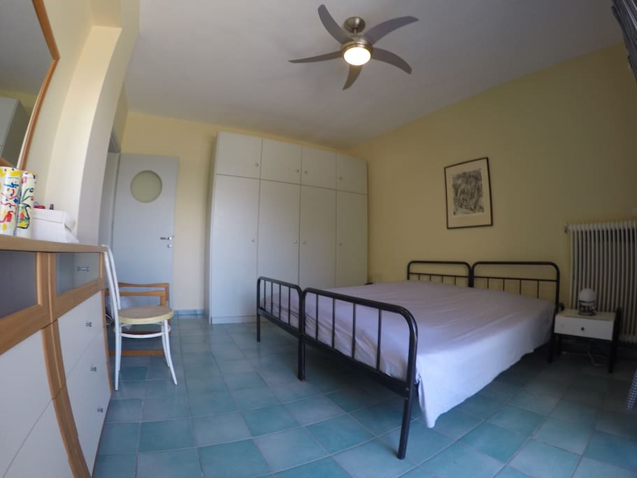 Bedroom 1 with a double bed ,sea views and Veranda in front!