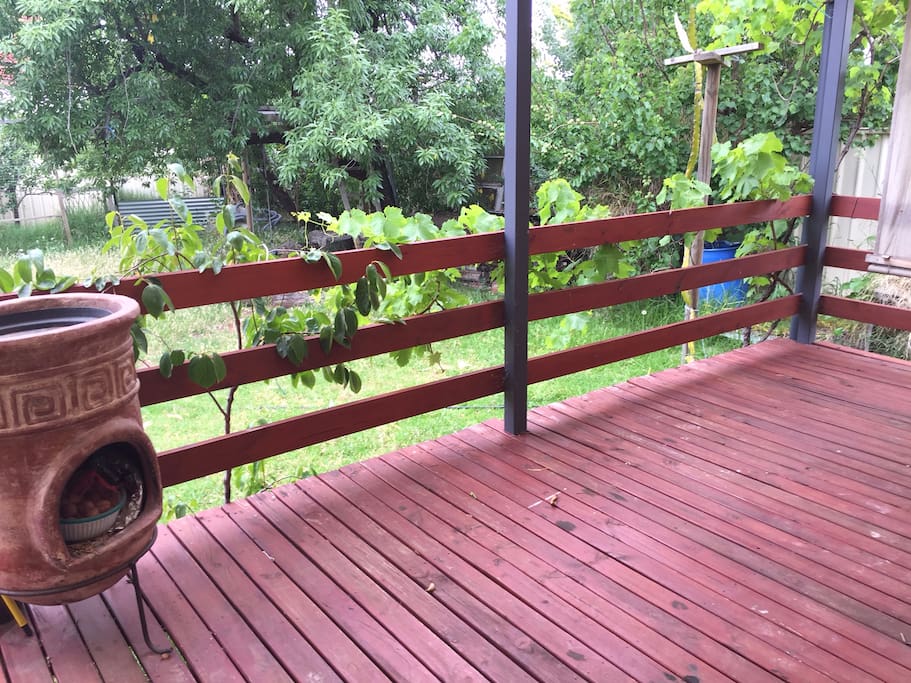 View from backyard deck