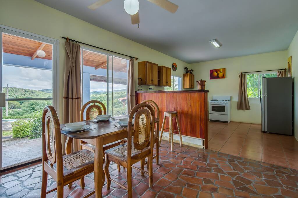 Indoor dining area with spectacular outdoor view