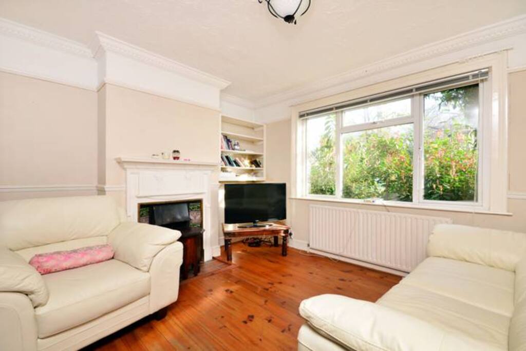 One of two beautiful living rooms
