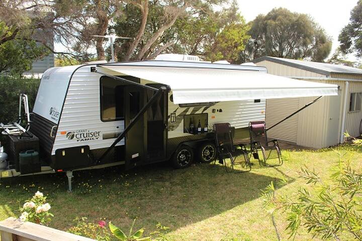 Our van on the Back Beach (Beach Bums)