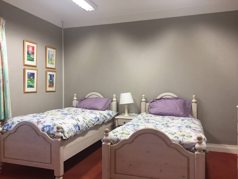 Bedroom with two single beds