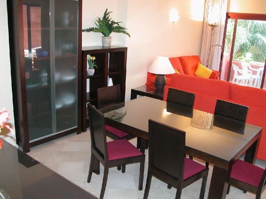 LIVING ROOM AND DINING AREA
