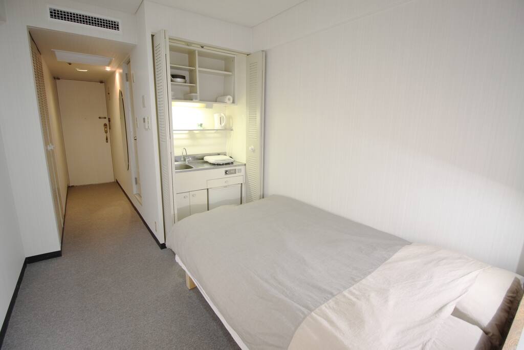 Room with kitchen