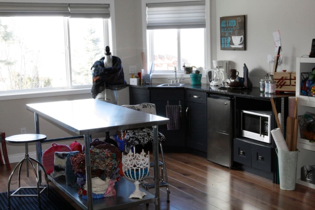 Attached fiber art studio
