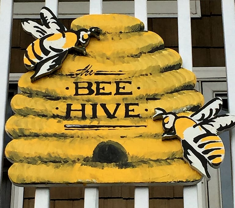 Check out our new hand-painted sign!