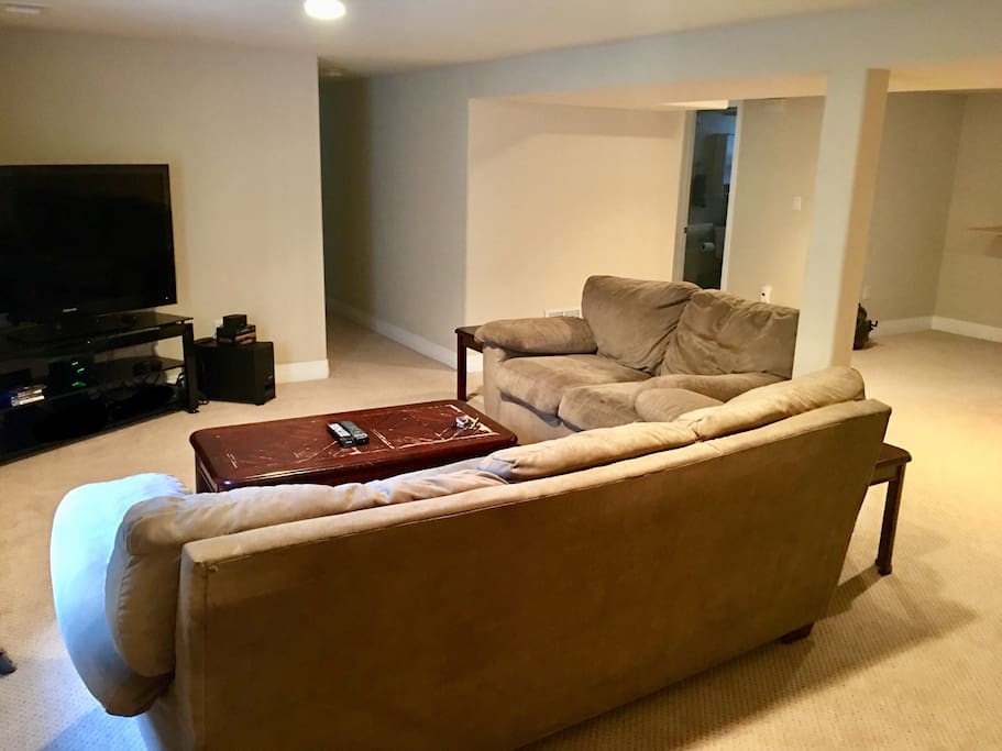 Your private basement family room