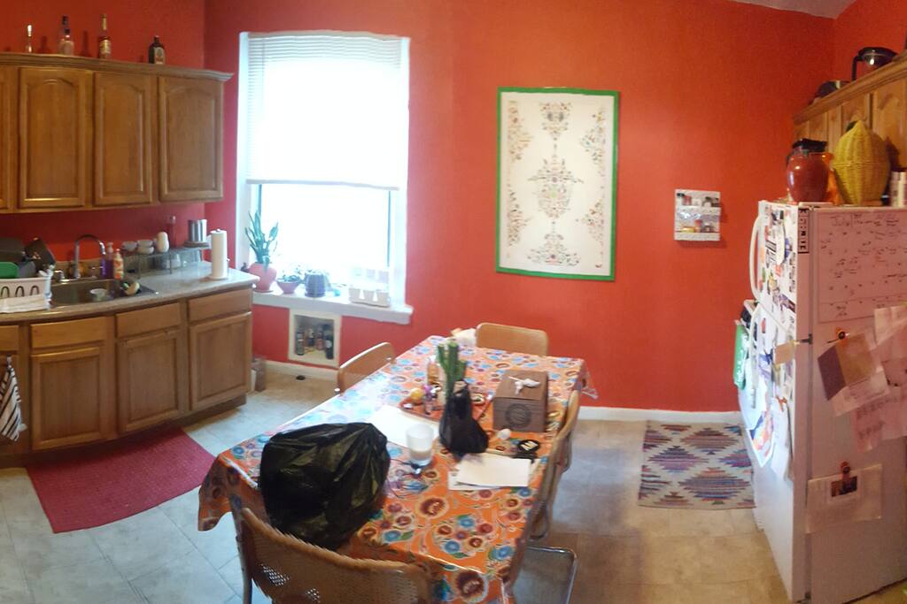 Massive kitchen with all utensils and cookware available.