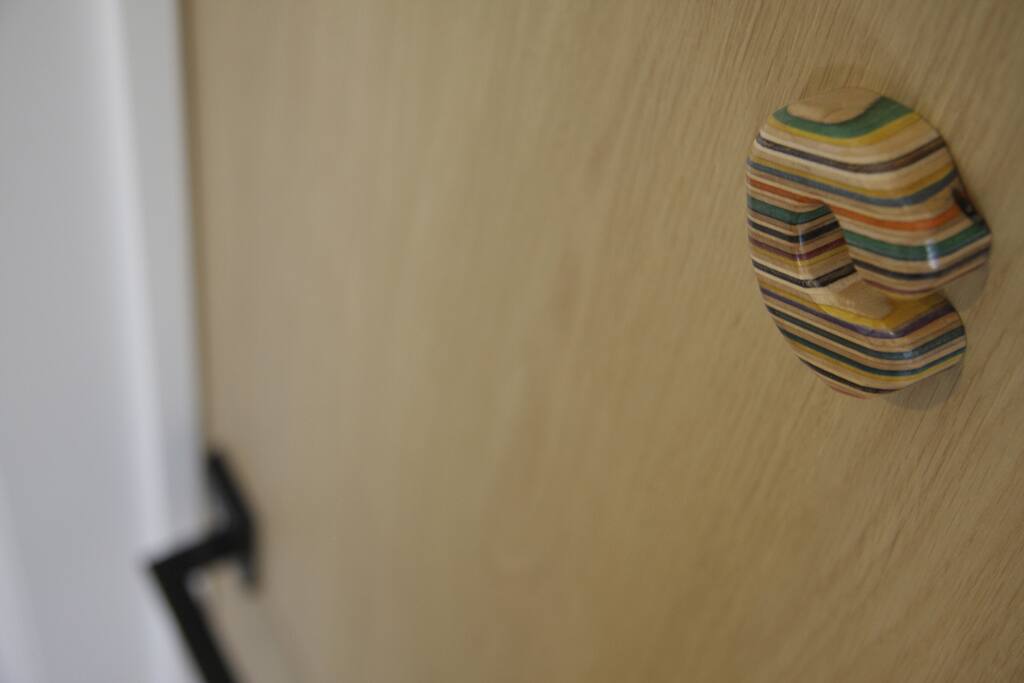 the room sign on the door