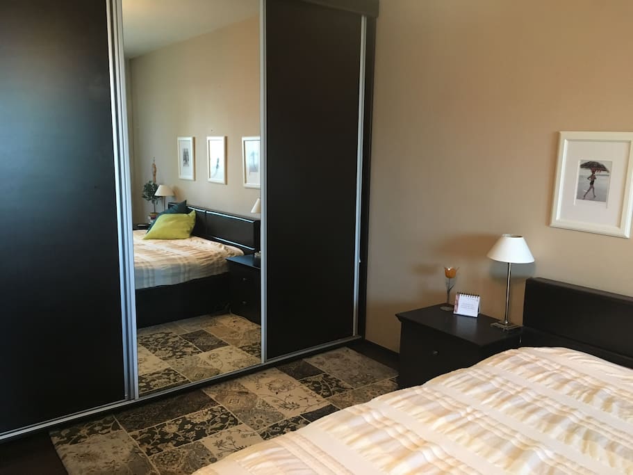 Half a closet available for guests