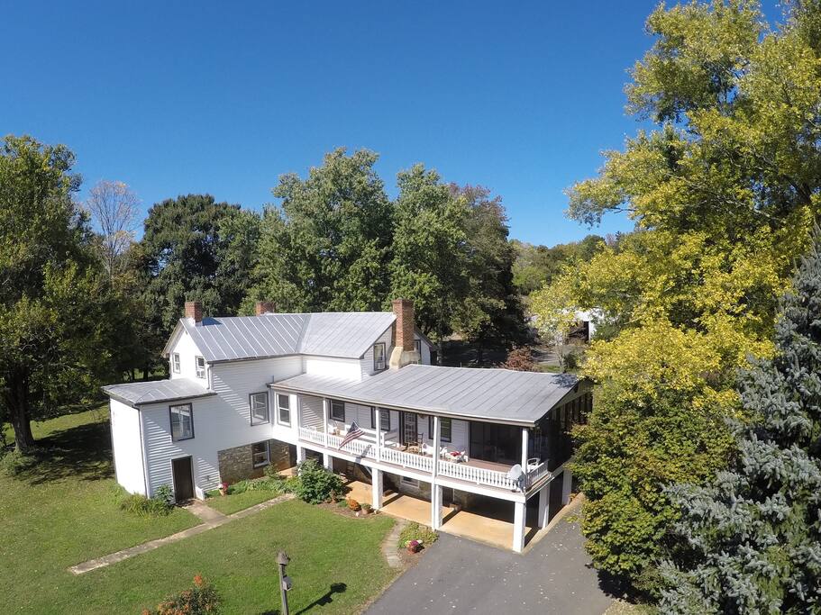Arial view of the house.