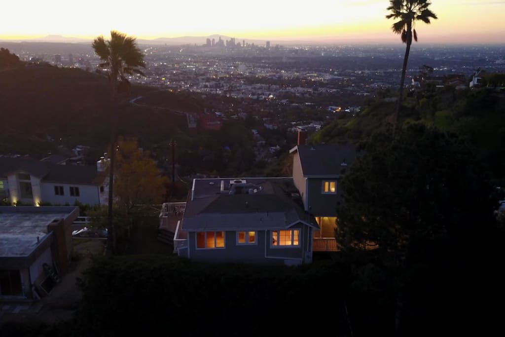 Nestled in the Hollywood Hills with unobstructed views