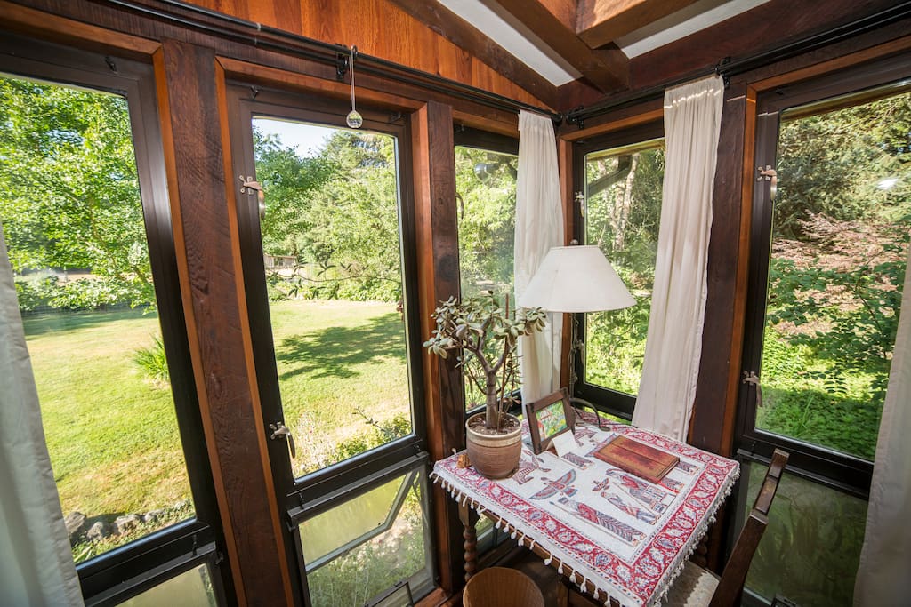 Inside the quiet retreat is a great place to relax and reflect.