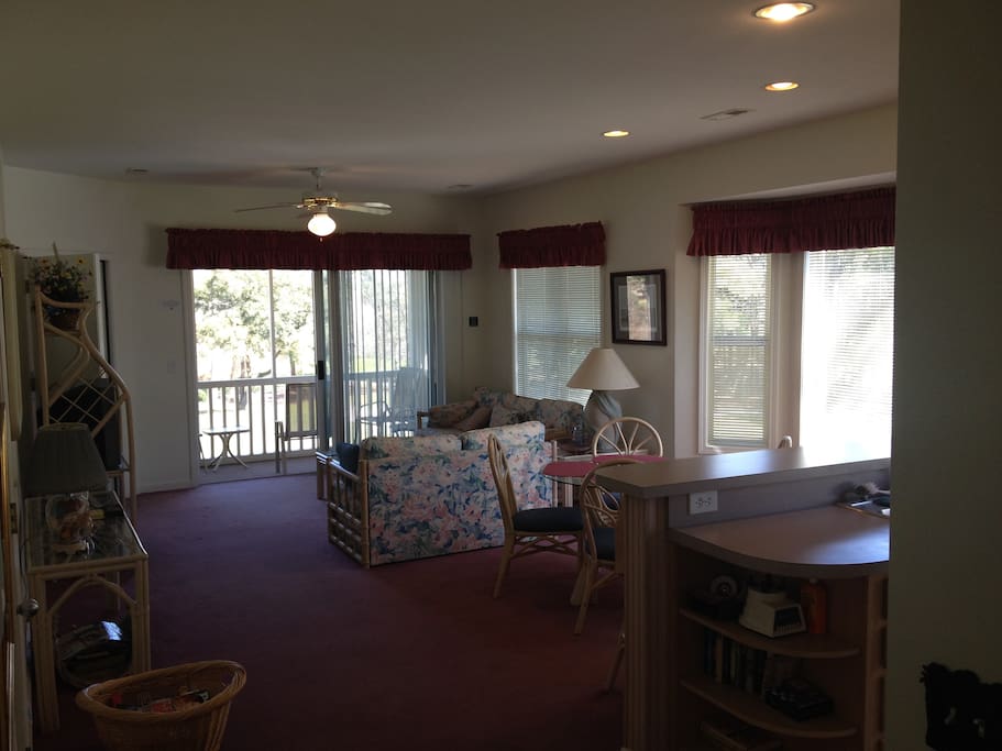 Villa's roomy dinning and living room areas