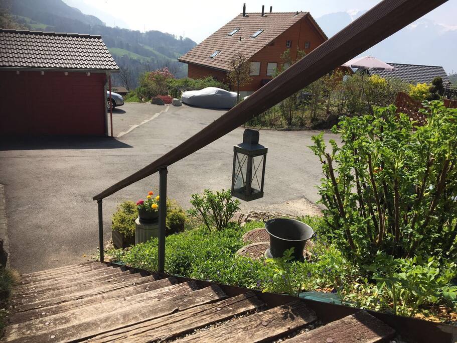 Stairs to reach to house