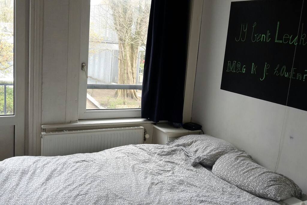 Bedroom with a double bed.