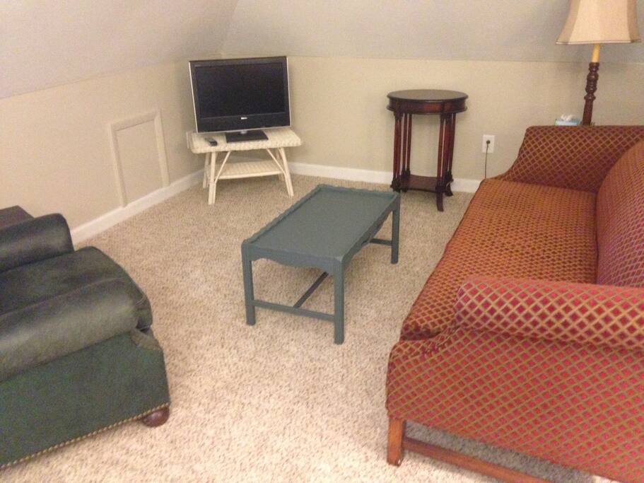 Living area with Smart TV.
