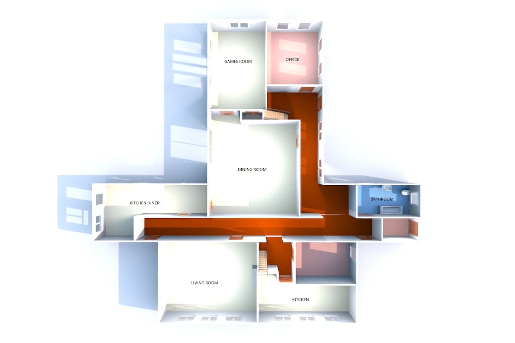 Plan 3D rez de chaussée