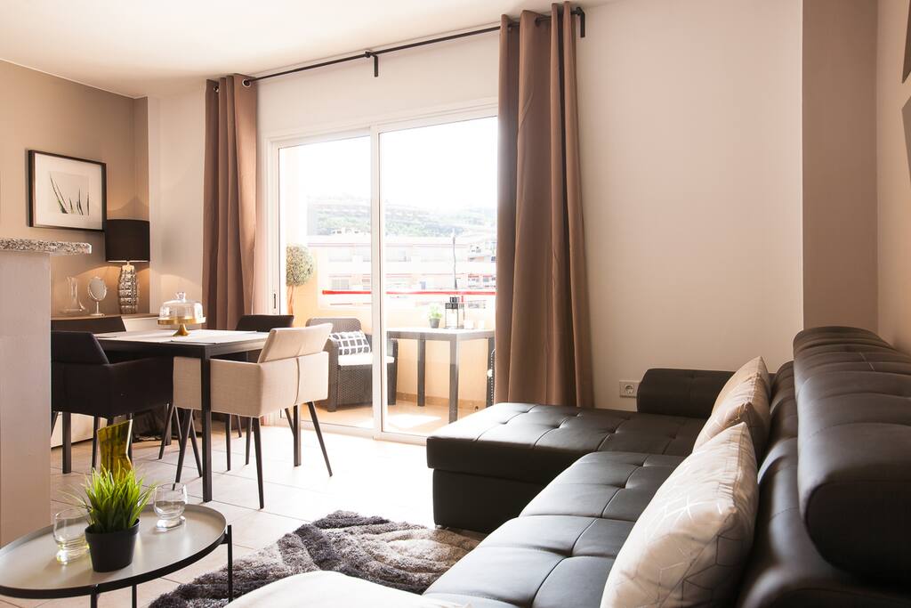 Living and dining areas