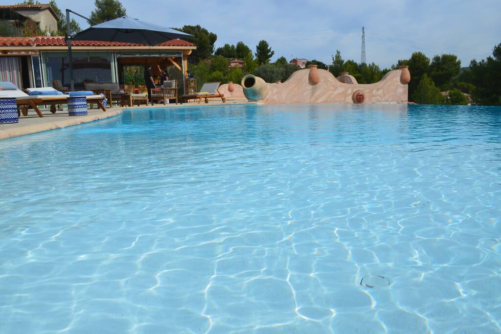 dans la piscine !