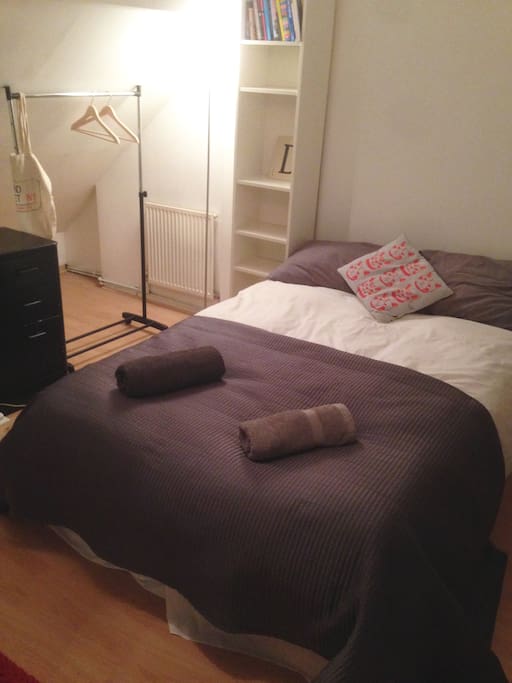 Double bed in loft