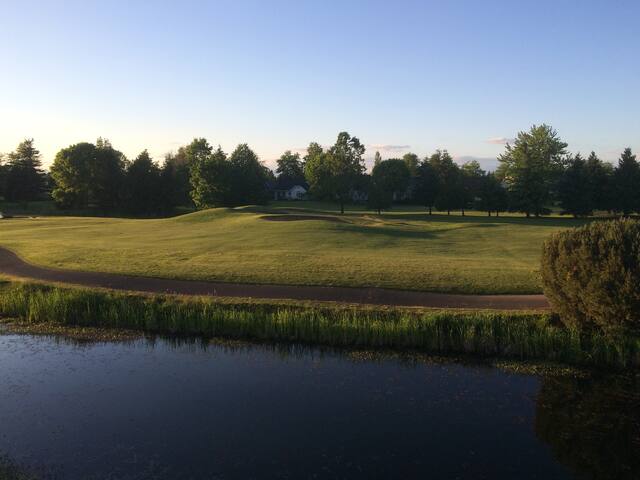 Condo overlooking the fairway at homestead resort.