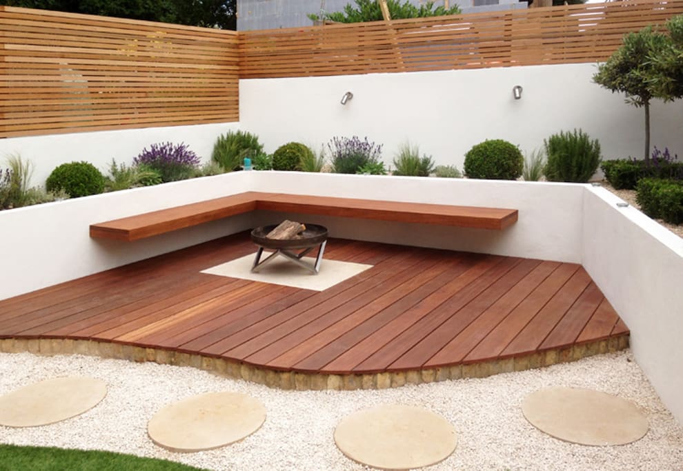 Landscaped Mediterranean garden
