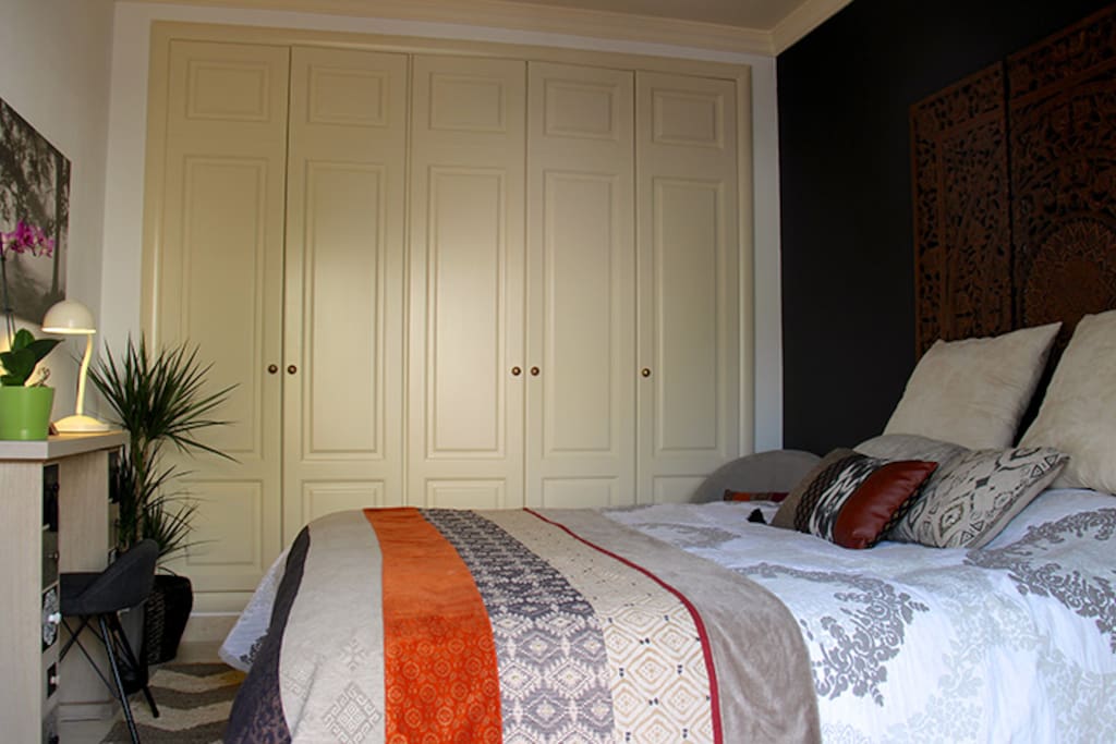 Bed and Wardrobe
