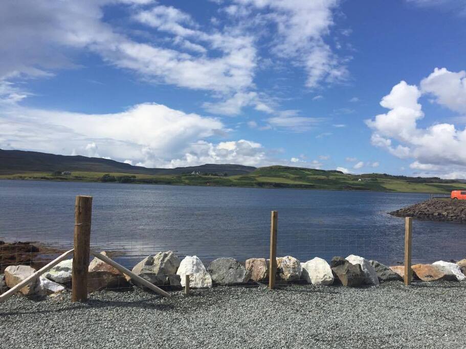 A sunny summer day at high tide