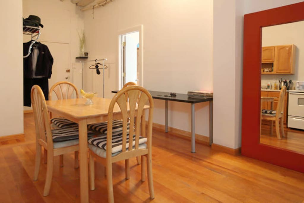 The kitchen/dining area