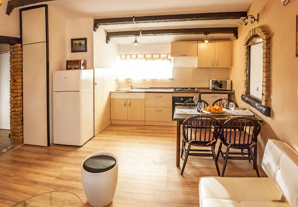 Kitchen and dining area, open space