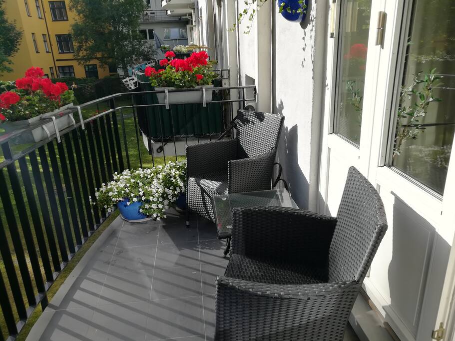The beautiful balkony where you can enjoy a glass of wine