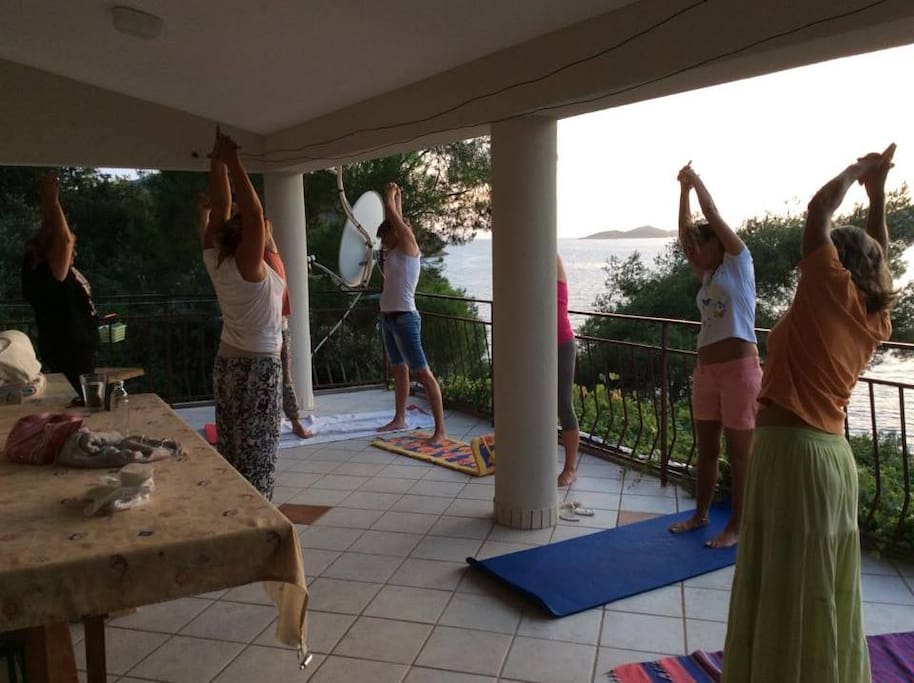 Yoga on the terrace