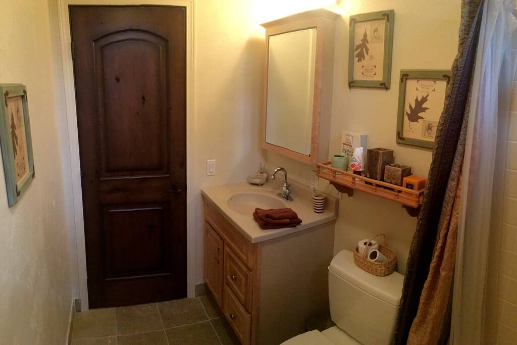 Upstairs Bathroom - shared with second upstairs bedroom available for rent.