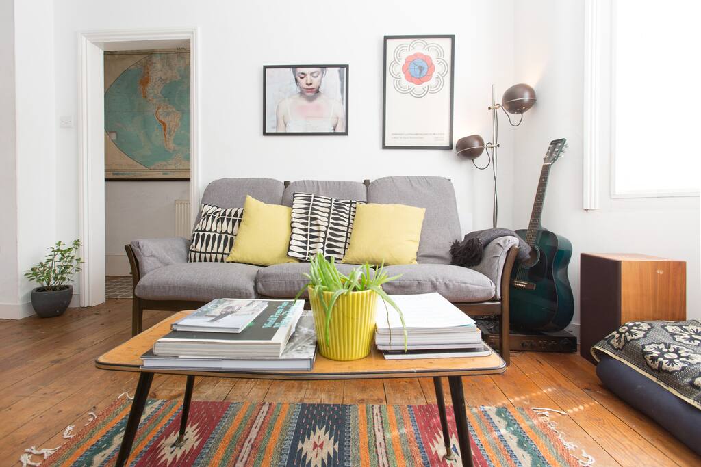 Bright open plan lounge