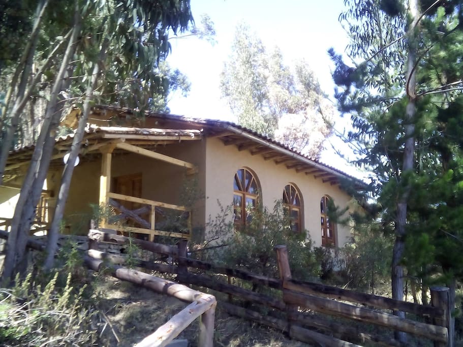 This house is made of "Adobe"
(Unbaked brick) stone and wood taken from the ground of the same residence.