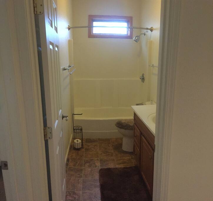 Modern bathroom with tub