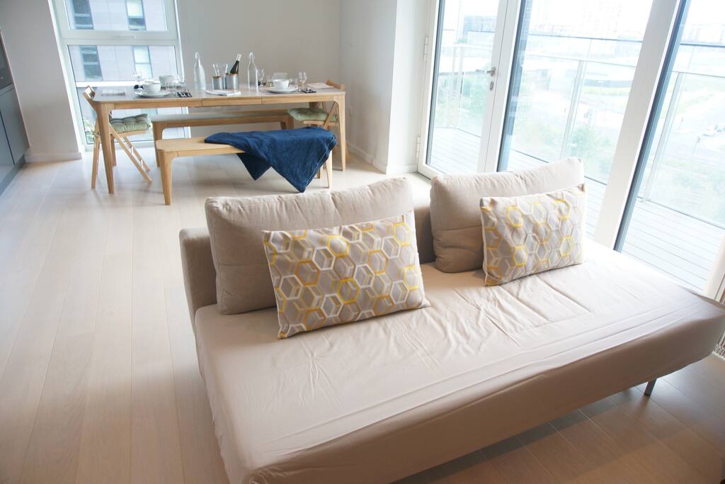 Sofa bed in Living room area