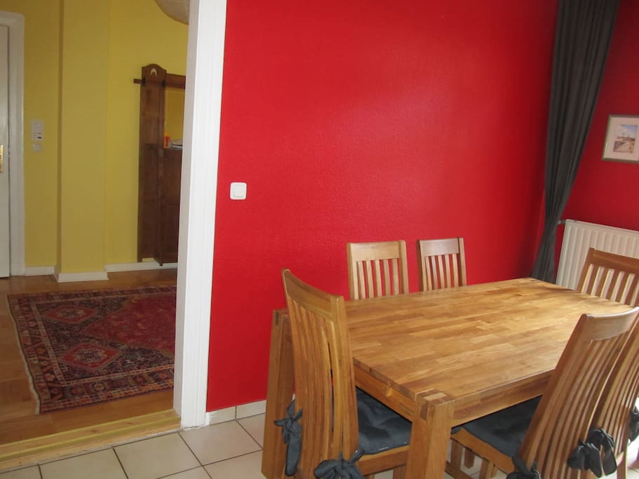 Kitchen with space for six to eat