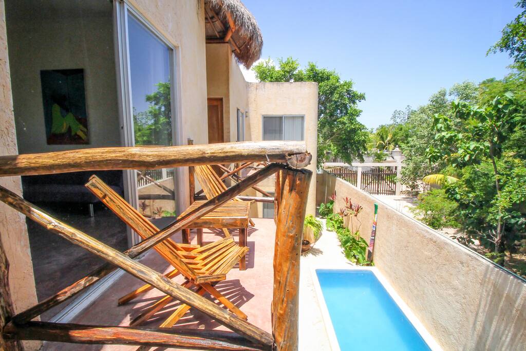 Balcony of upstairs unit