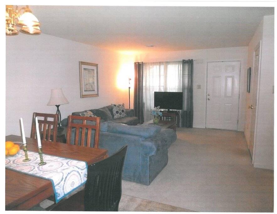 Walk in to the living area.
