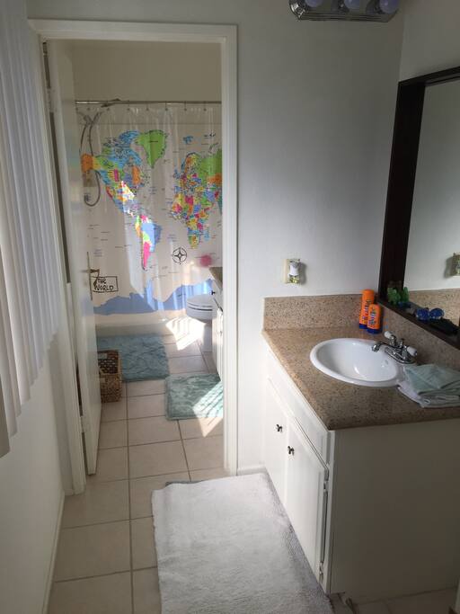 Master bathroom with 2 sinks