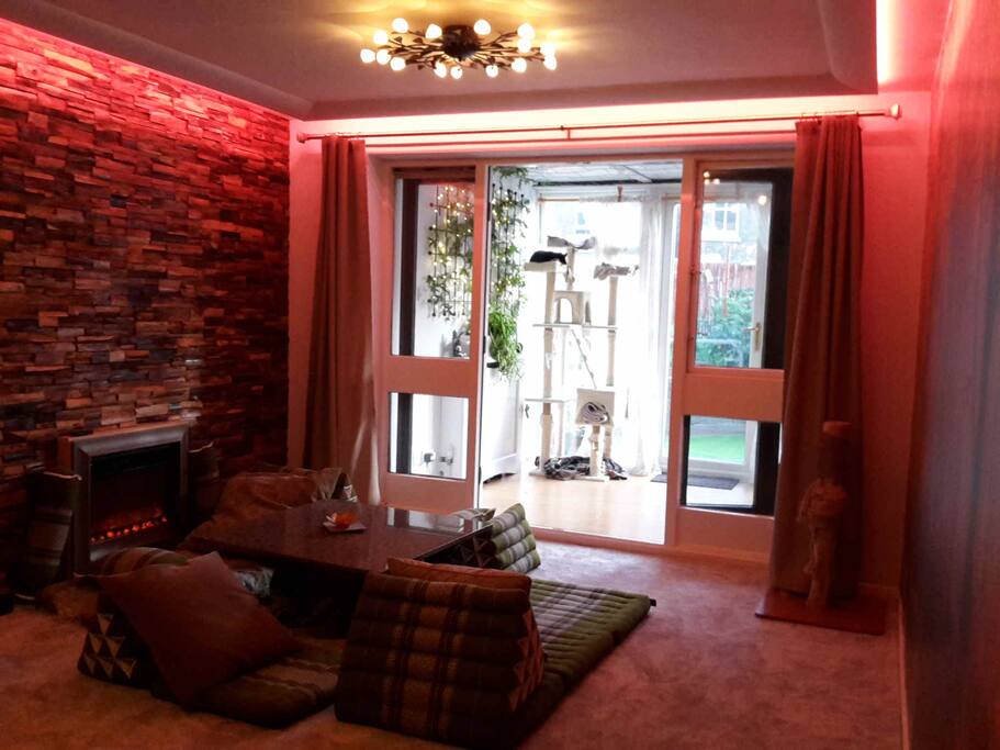 Reception with relaxed seating and ambience.